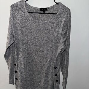 Alyx Heather Gray Buttoned Sweatshirt